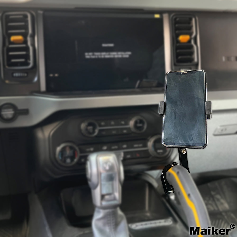 MAIKER OFF ROAD Phone Holder Mount for Ford Bronco 2021 2022 2023 Custom  Adjustable Stabilizer Bronco Cell Phone Holder