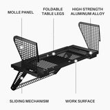 Tacmolle Rear Trunk Cargo Rack With Molle Panel For Jeep Wrangler JLU