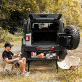 Tacmolle Rear Trunk Cargo Rack With Molle Panel For Jeep Wrangler JLU