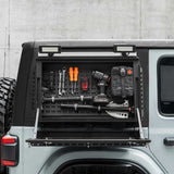 Tacmolle Multi-functional Rear Window Storage Box with Concealed Table For Jeep Wrangler JL Accessories